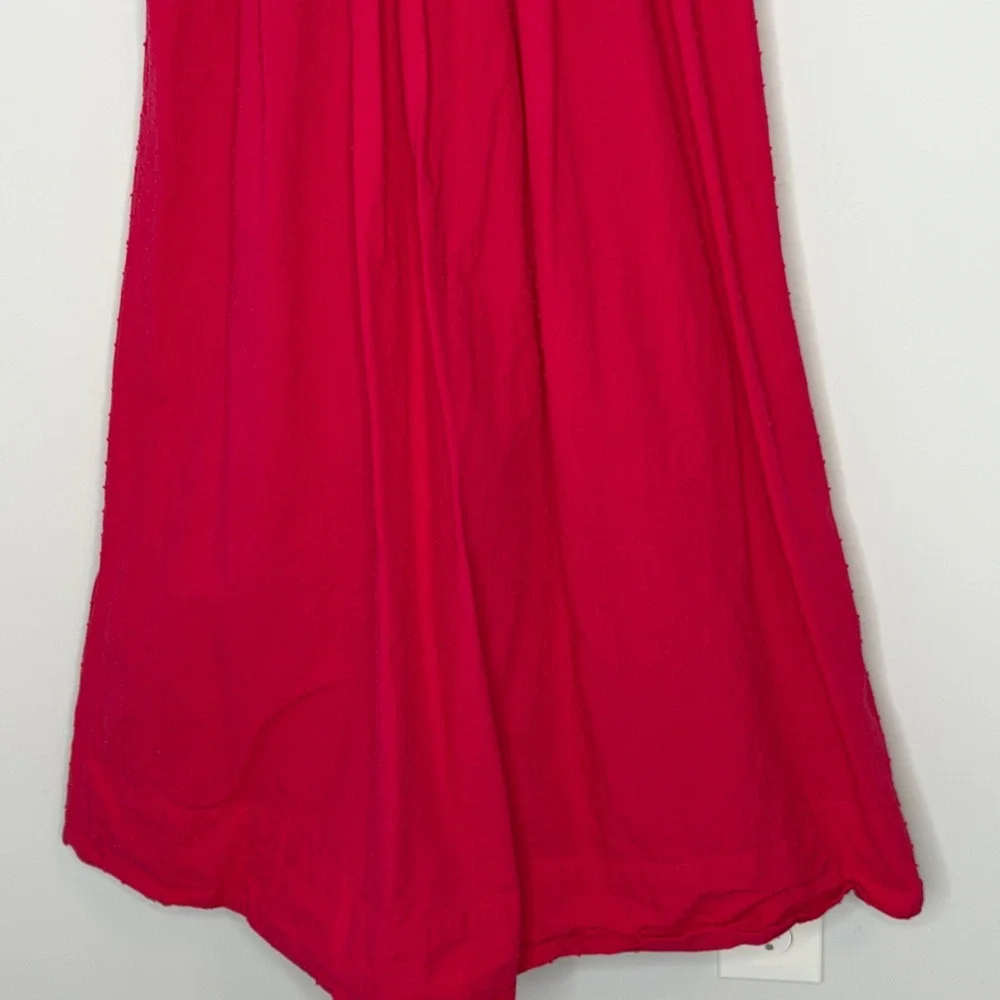 Lake Pajamas Lolly heatwave Pink Clip Dot Cotton Patio Dress Ruffle Midi Size XS - Picture 7 of 13